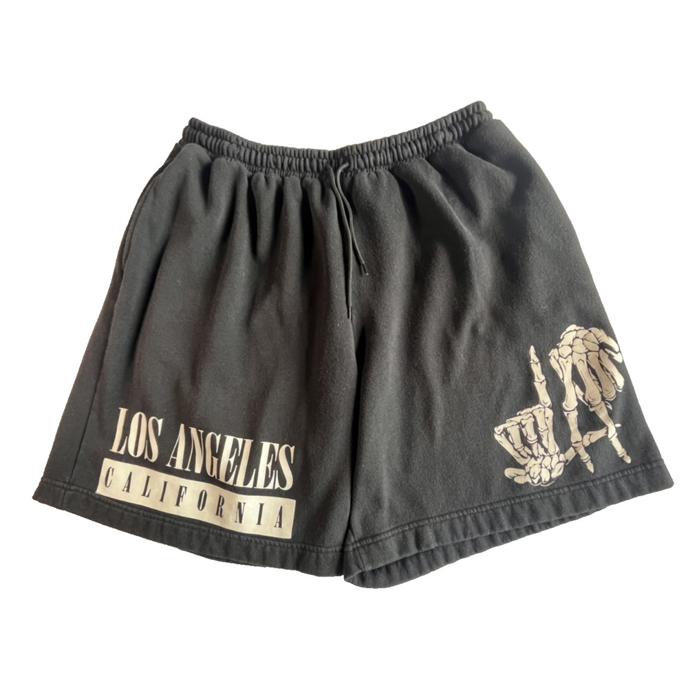LA California Skeleton 9 Inch Inseam Mens Shorts Streetwear - XL